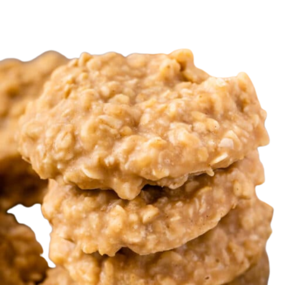 No-Bake Peanut Butter Cookies without Oats