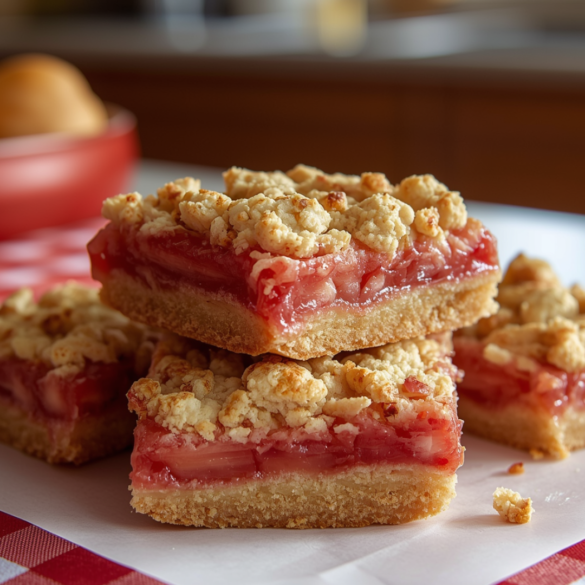 Amish Rhubarb Dream Bars Recipe