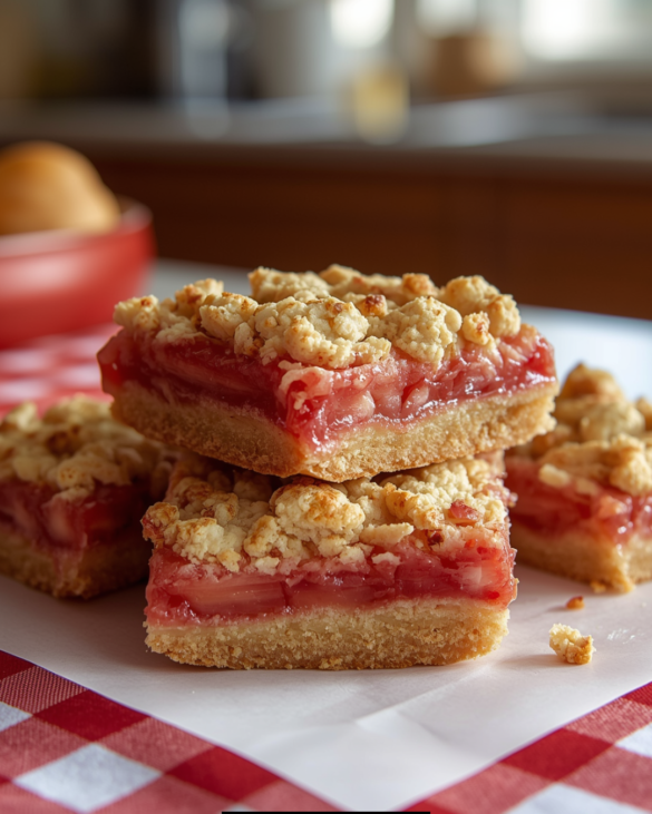 Amish Rhubarb Dream Bars Recipe
