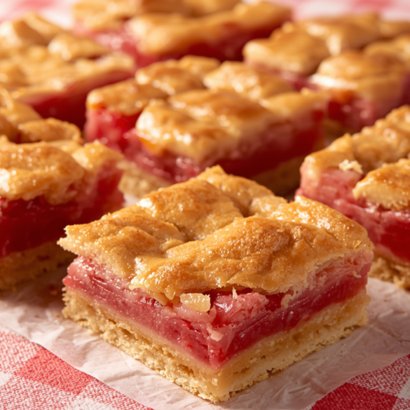 Copycat Taste of Home Rhubarb Dream Bars Recipe