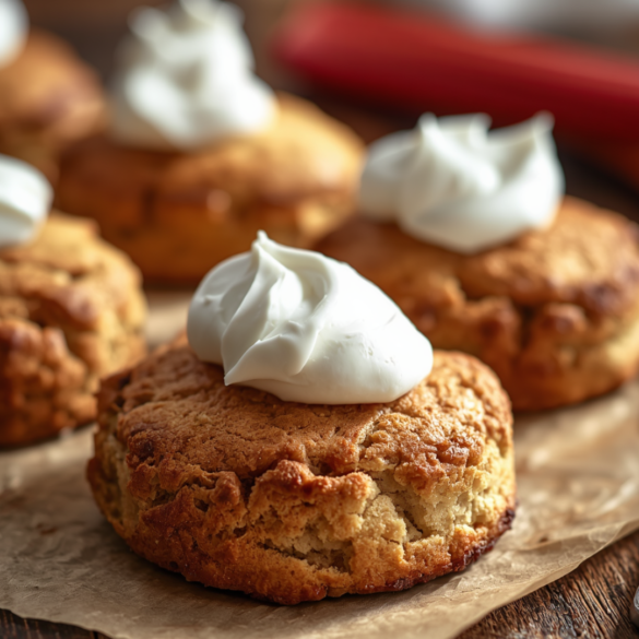 Rhubarb Scones with Greek Yogurt