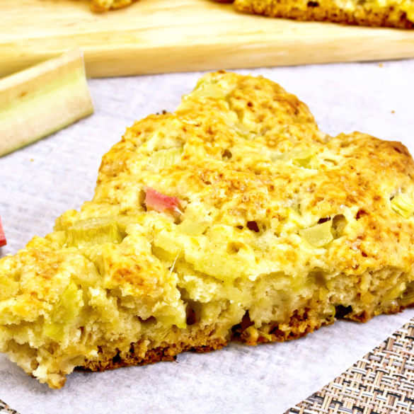 Rhubarb Scones with Buttermilk